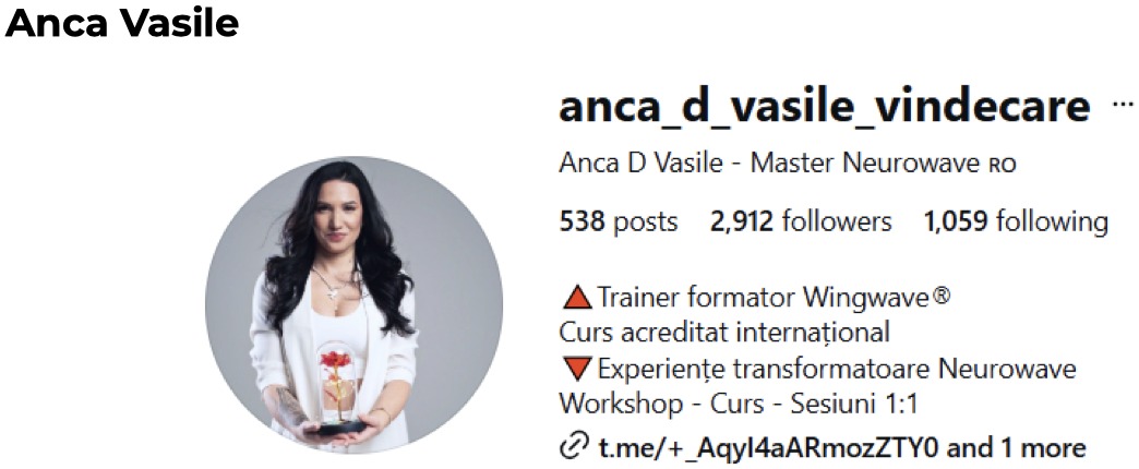 Anca Vasile — anca_d_vasile_vindecare Instagram
