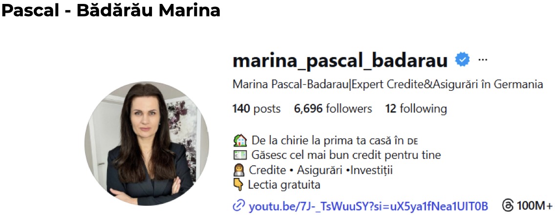 Marina Pascal-Bădărău — marina_pascal_badarau Instagram