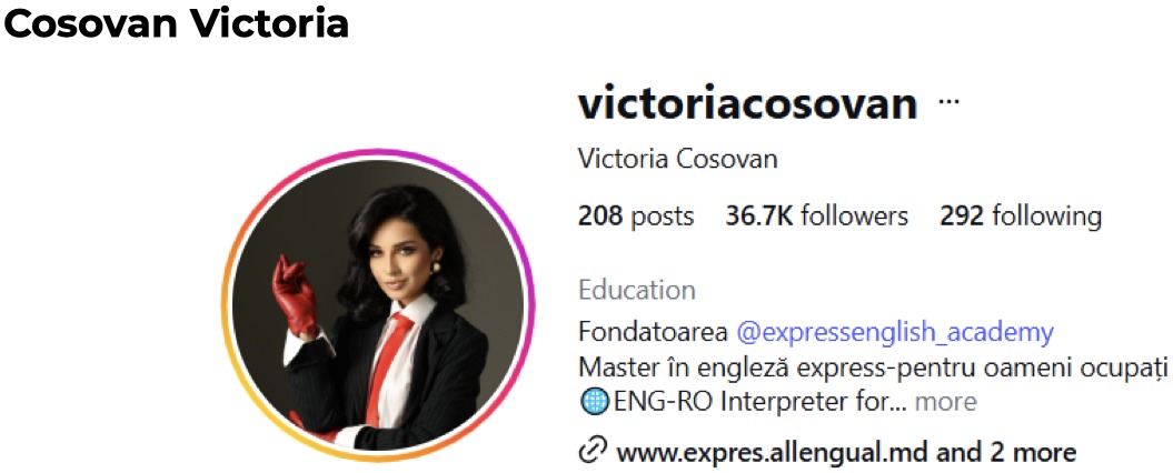 Victoria Cosovan — victoriacosovan Instagram